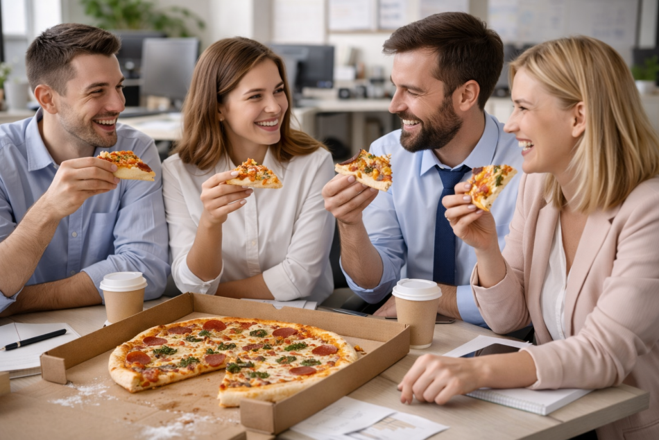 Сколько лишних килограммов приносит офисная пицца за год